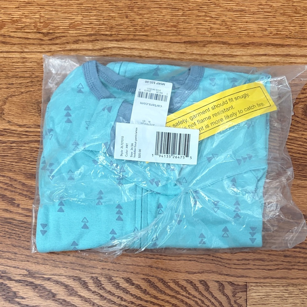 Carter's Blue Pajamas with Gray Accents